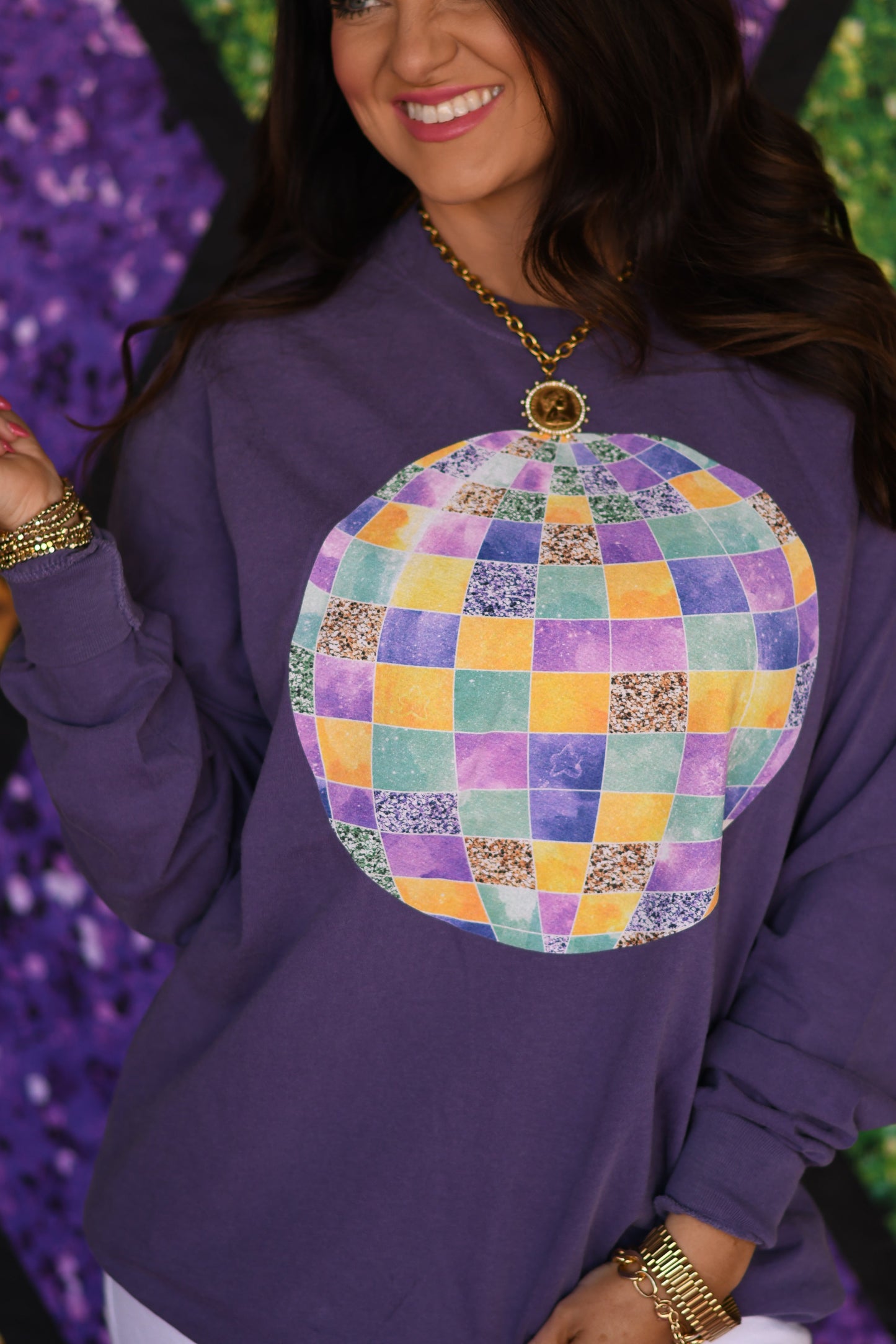 Mardi Gras Disco Ball Tee/Long Sleeve Tee