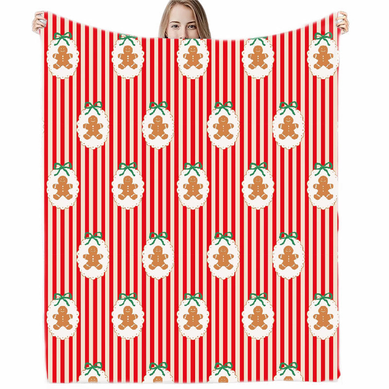 Striped Gingerbread Blanket *READY TO SHIP*