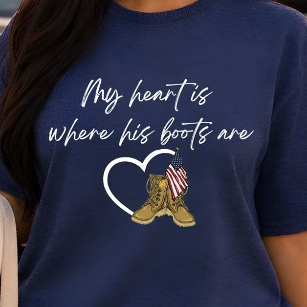 My Heart Is Where His Boots Tee