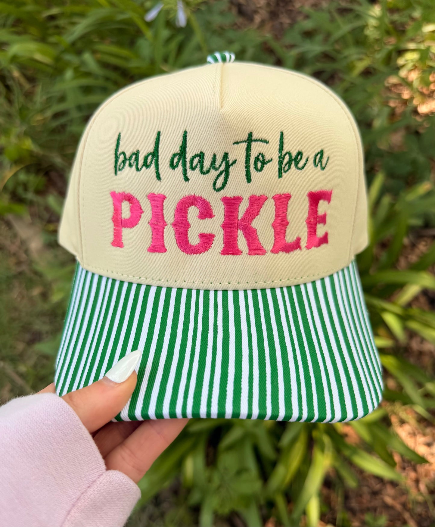 Bad Day To Be A Pickle Embroidered Trucker Hat