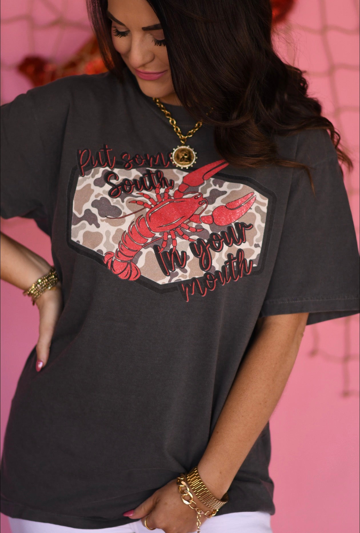 Put Some South In Your Mouth Camo Tee