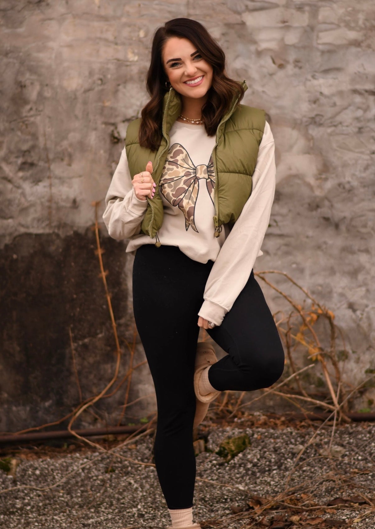 Camo Bow Sweatshirt