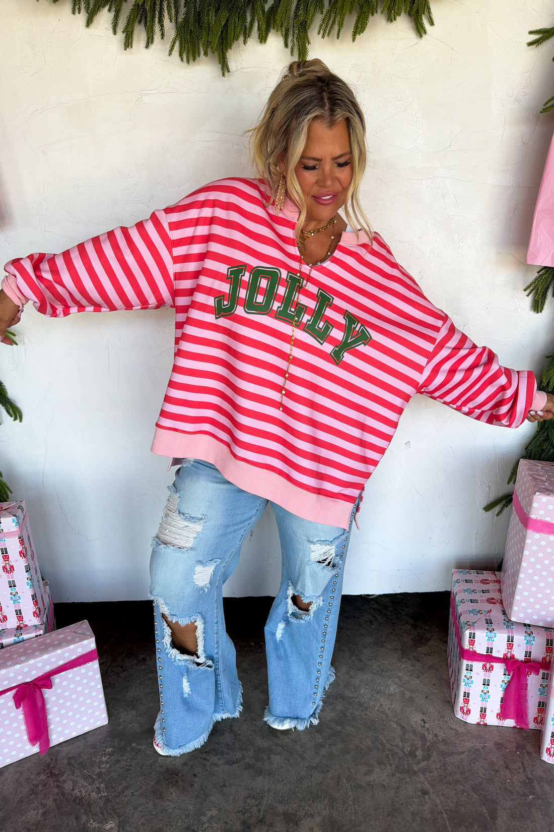 PREORDER- JOLLY & MERRY OVERSIZED PULLOVER