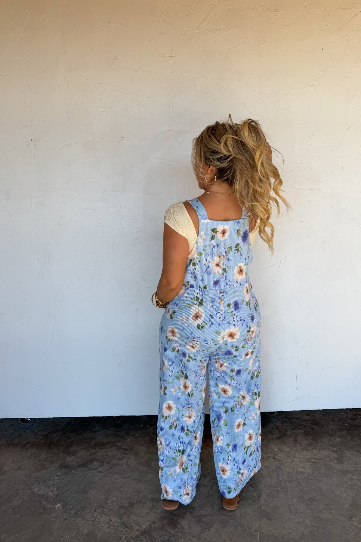 PREORDER- SPRING FLORAL KARLI BOHO OVERALLS