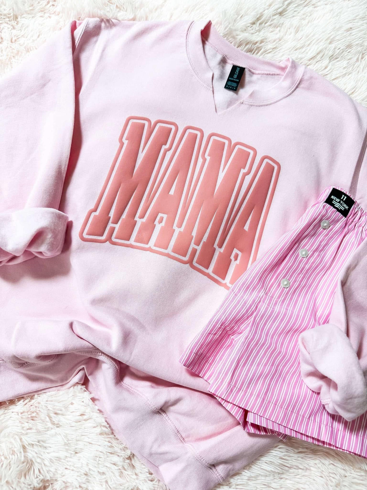 MAMA VARSITY PUFF SWEATSHIRT