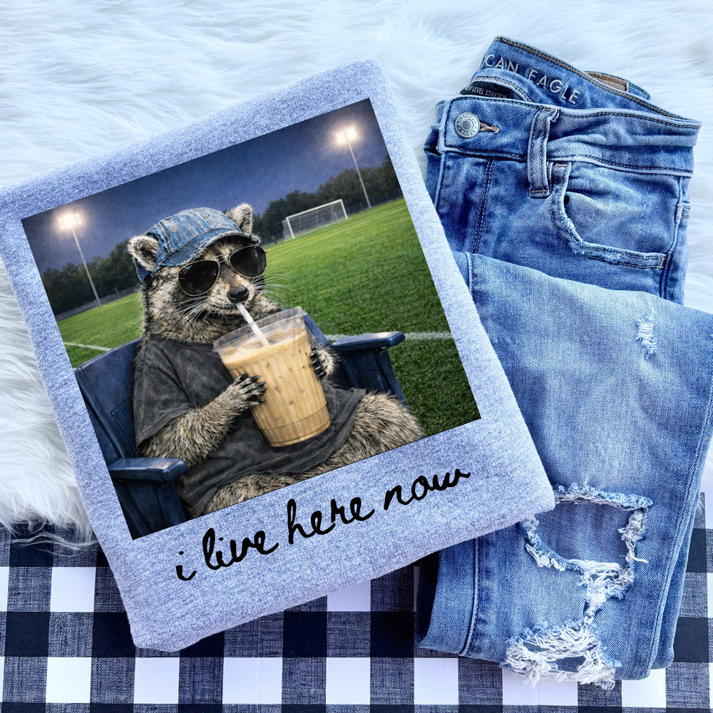 I Live Here Now Soccer Tee