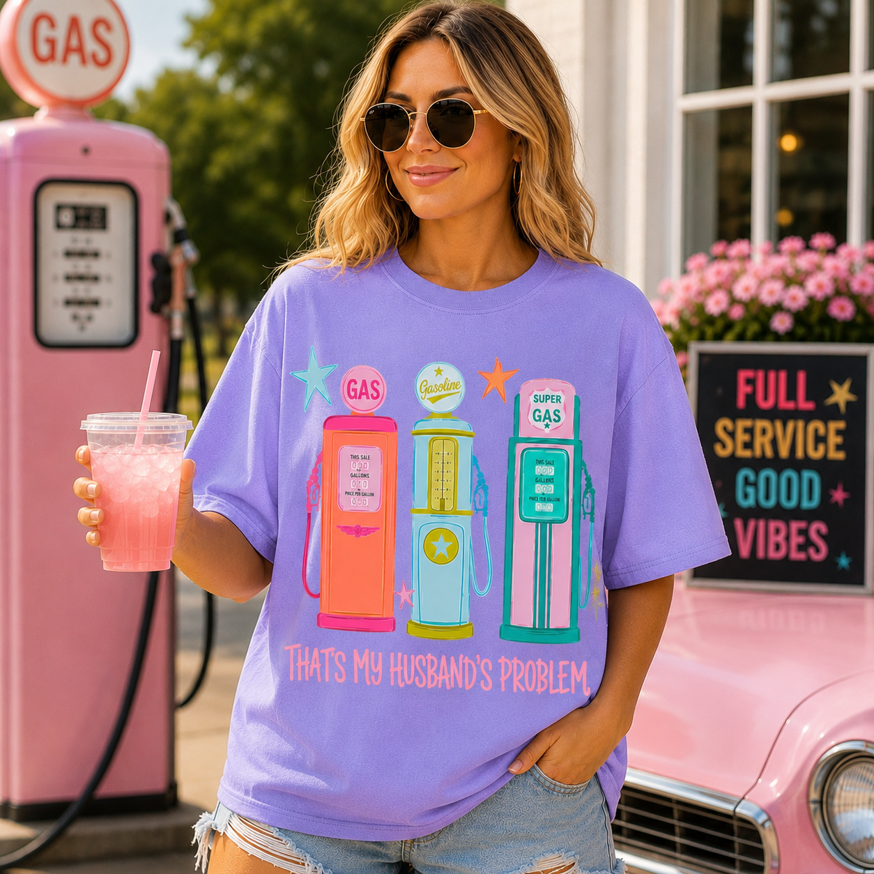 Retro That's My Husband's Problem Tee