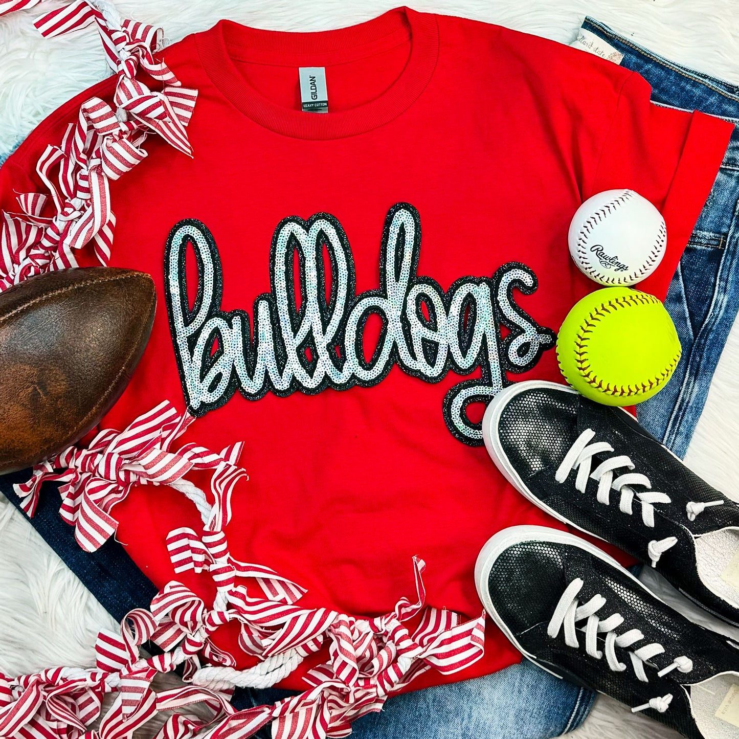 Bulldogs Sequin Patch Tee