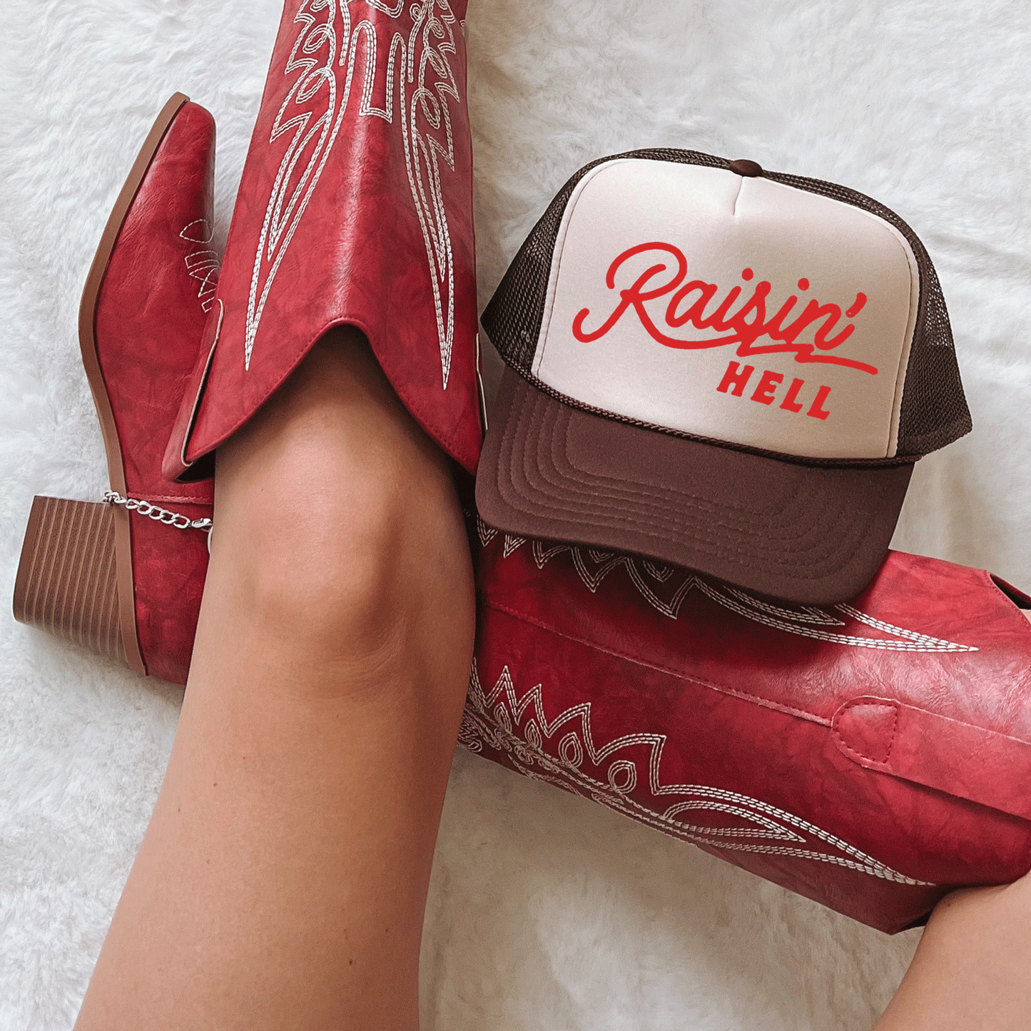 Raisin' Hell Trucker Cap