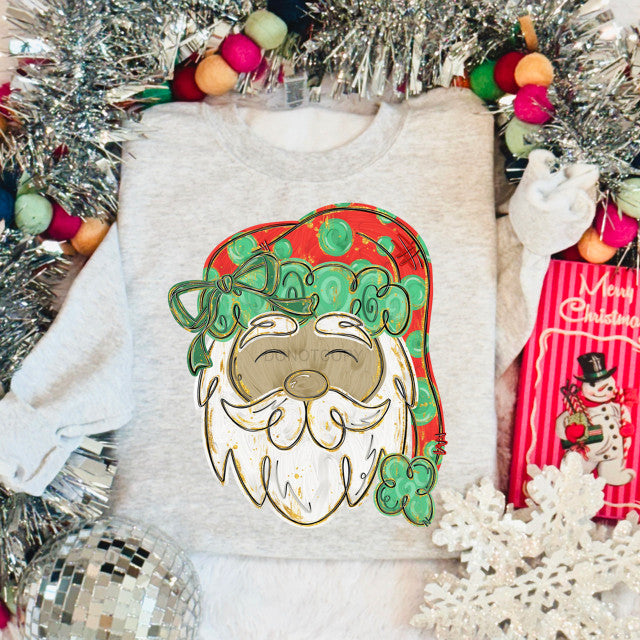 Preppy Painted Santa Sweatshirt {2 Options}