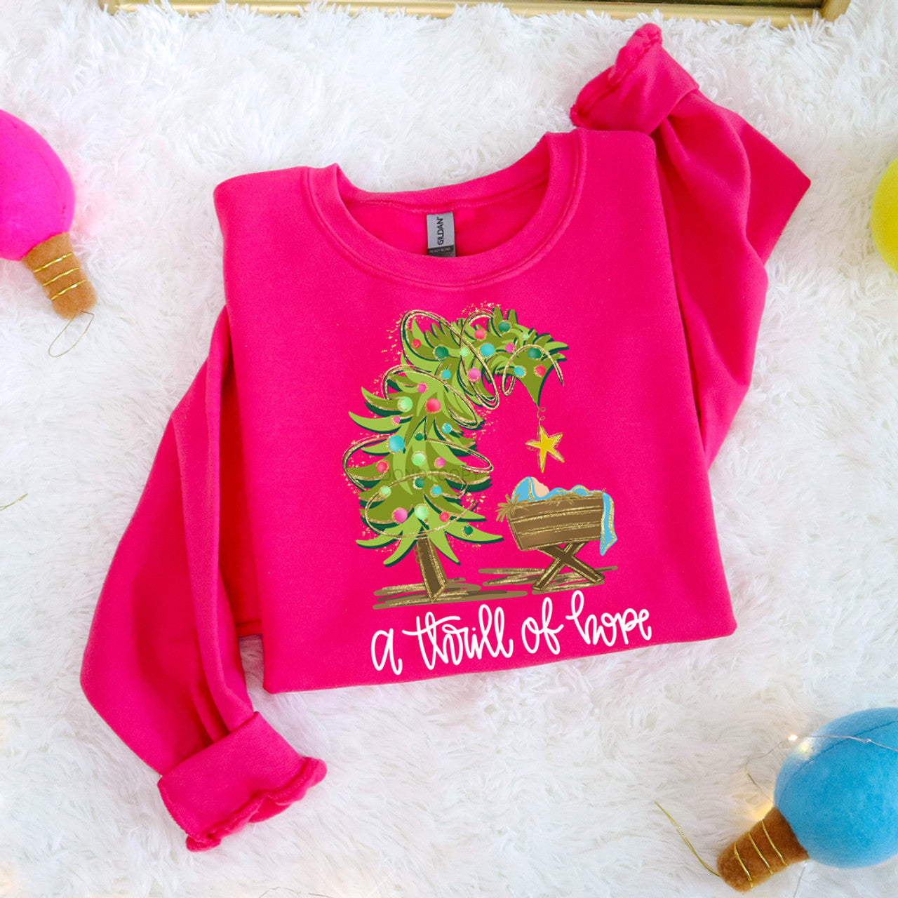 A Thrill Of Hope Baby Jesus Sweatshirt