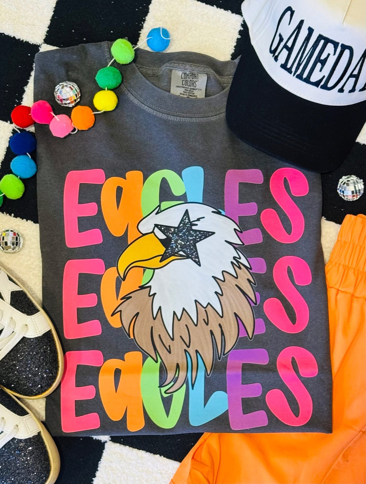 Eagles Neon Mascot Tee