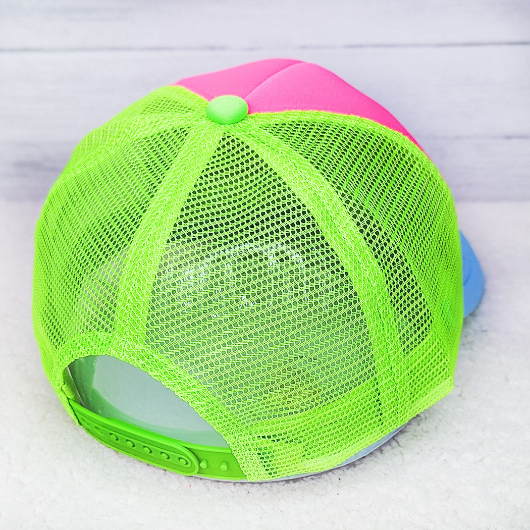 Blue Billed Tricolor Foam Trucker Hat