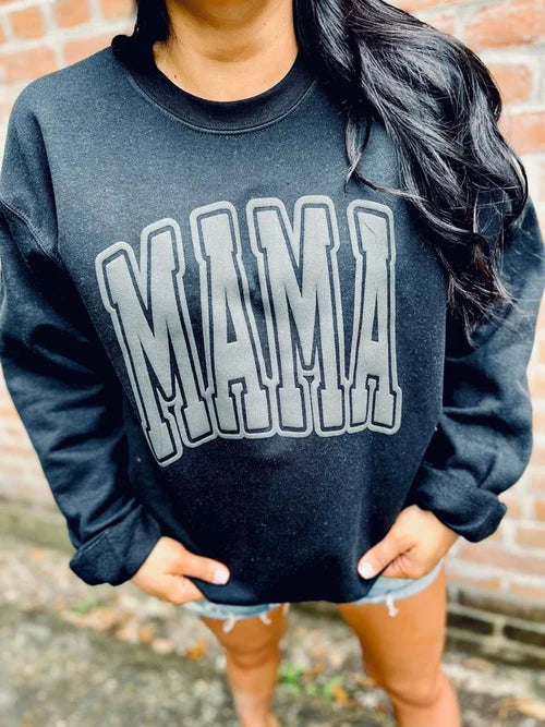 MAMA VARSITY PUFF SWEATSHIRT
