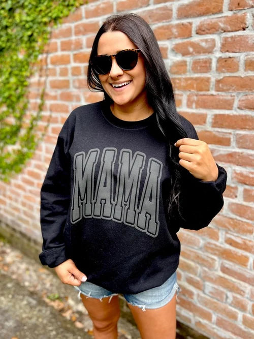MAMA VARSITY PUFF SWEATSHIRT