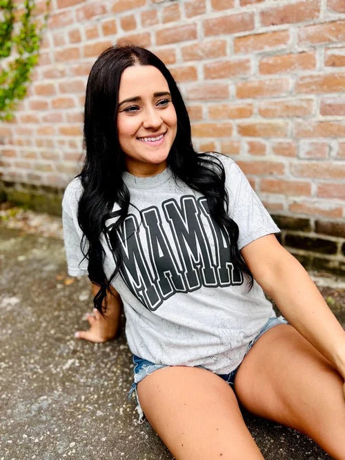 MAMA VARSITY MINERAL WASH PUFF TEE