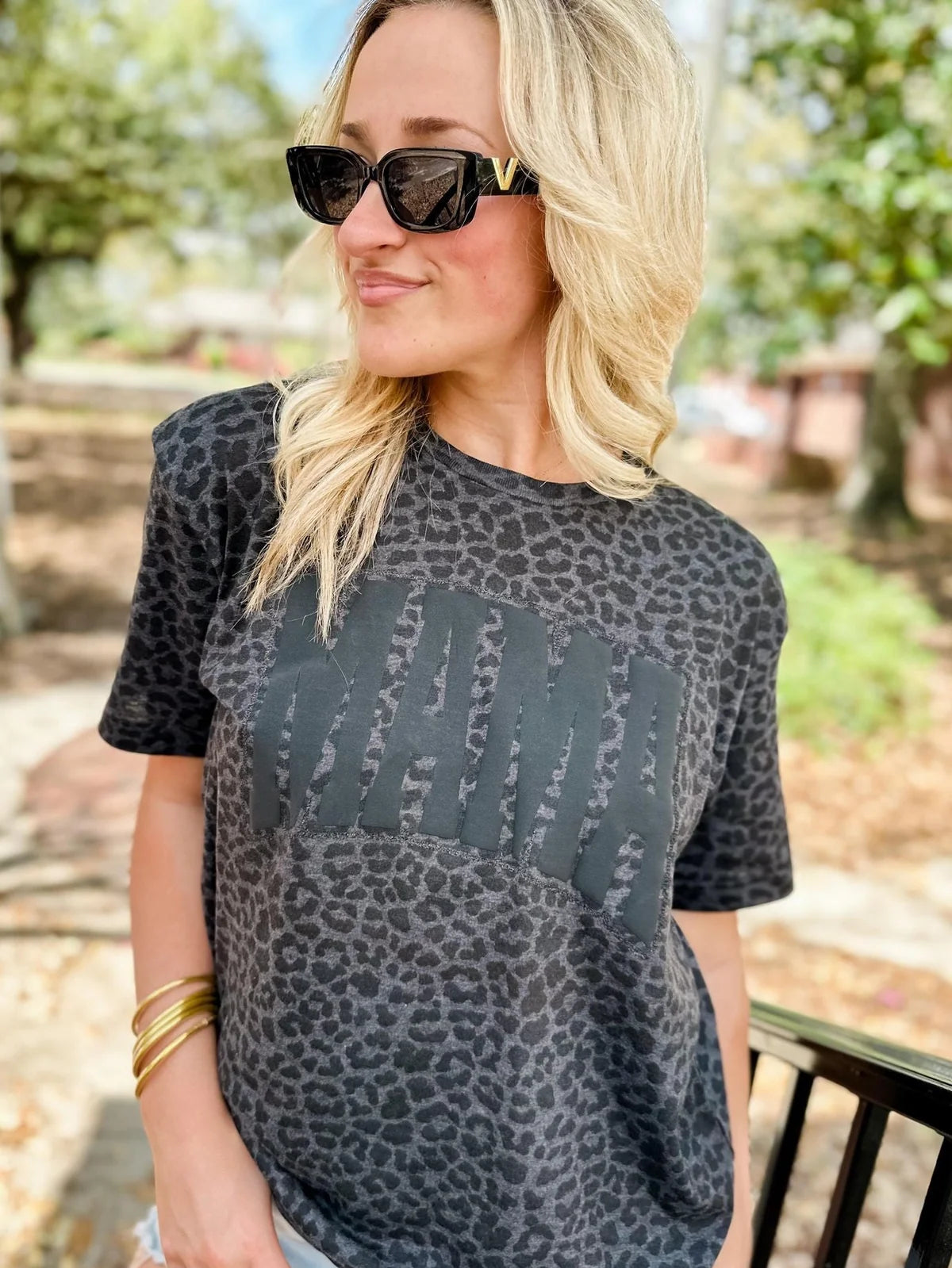 MAMA VARSITY PUFF / GLITTER DOUBLE LEOPARD