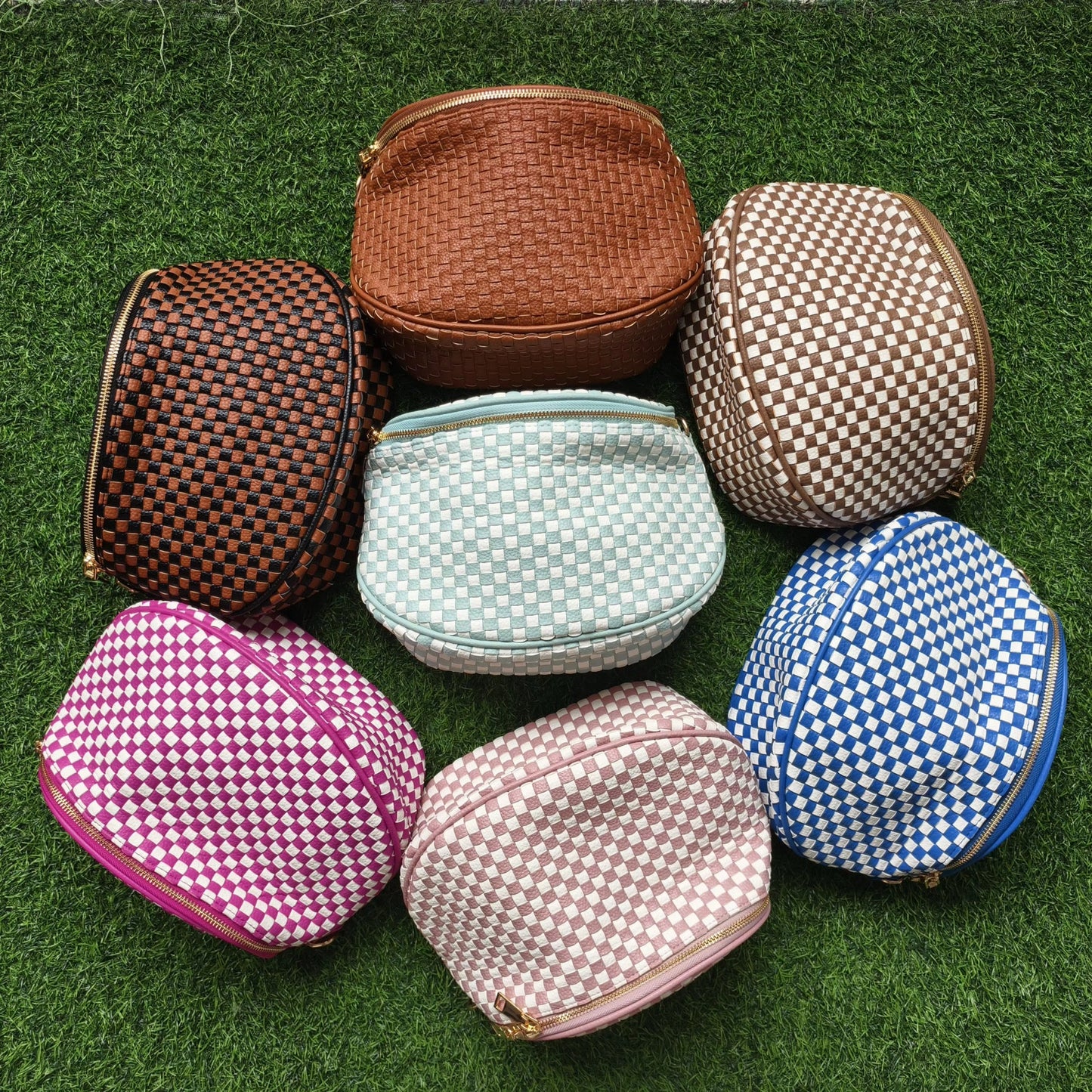 Woven Checkered Crossbody Bag *Pre Order* 22 Colors