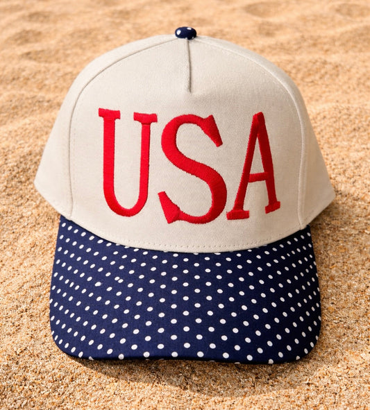 USA Navy Polka Dot Hat