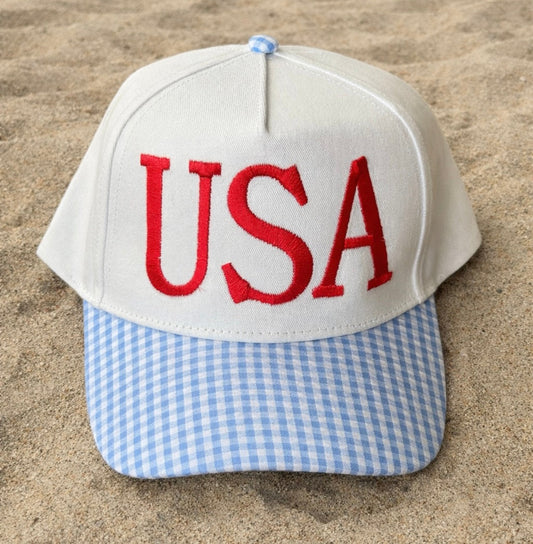 USA Gingham Hat