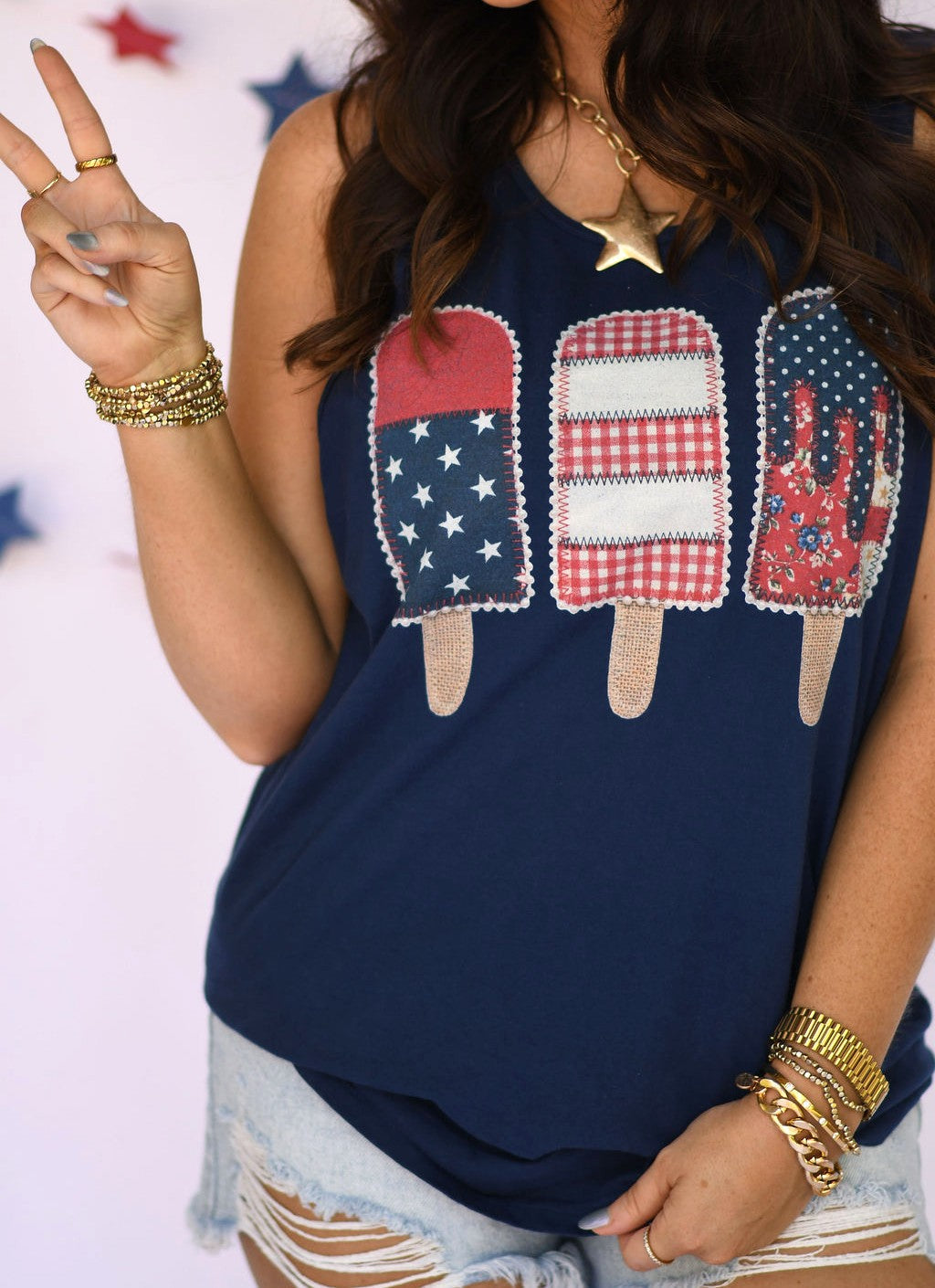 LACE POPSICLES TEE/TANK