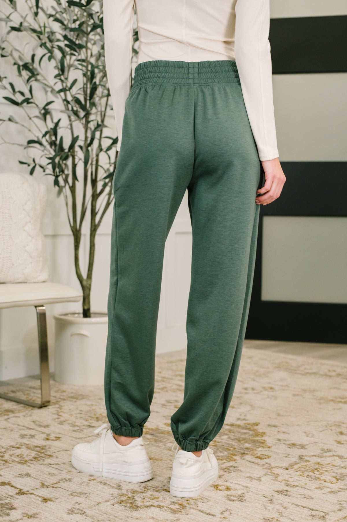 Every Second, Every Hour Jogger Bottoms in Dark Forest