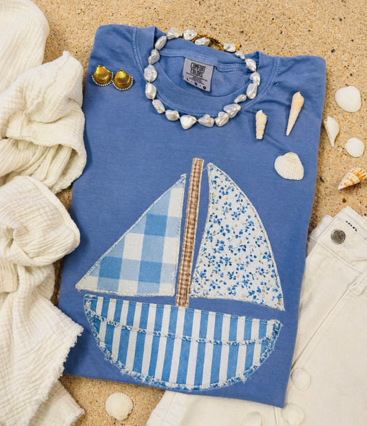 Patchwork Sailboat Tee