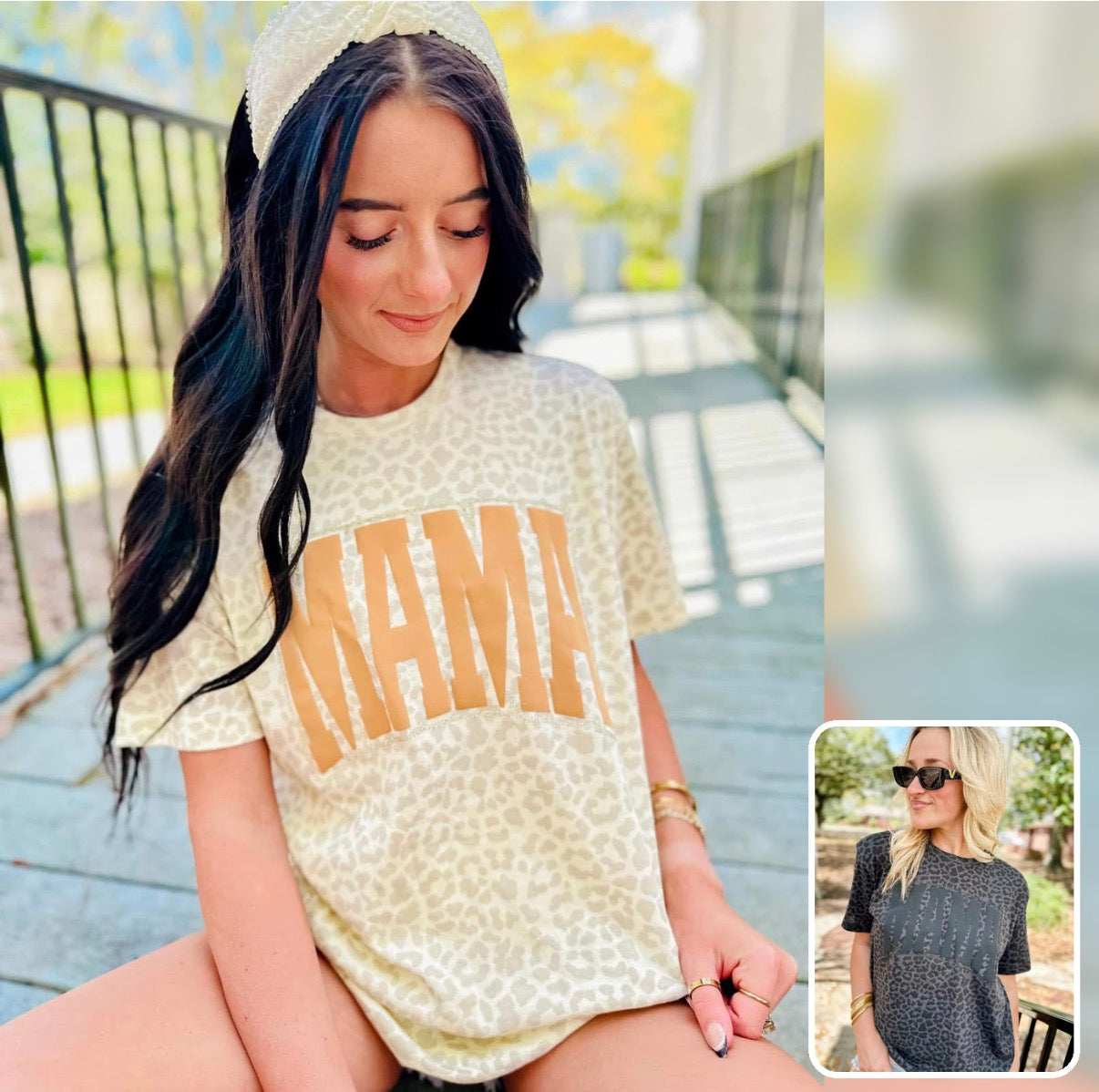 MAMA VARSITY PUFF / GLITTER DOUBLE LEOPARD
