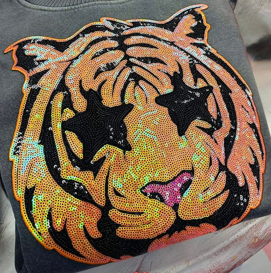 Sequin Tiger with Starry Eyes Tee
