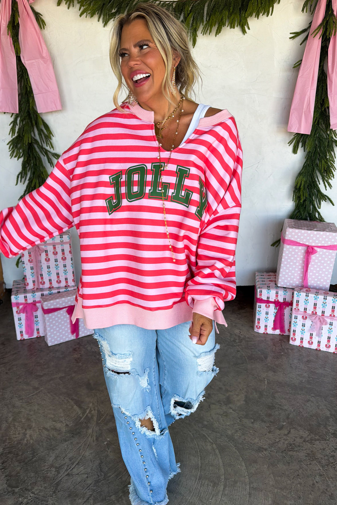 PREORDER- JOLLY & MERRY OVERSIZED PULLOVER