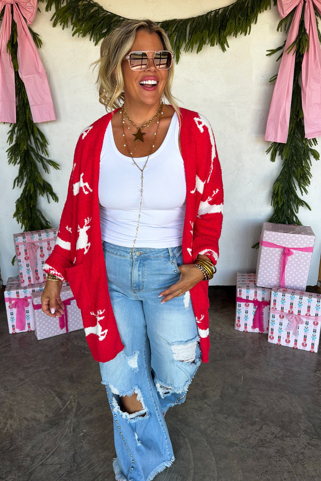 PREORDER- COZY CHRISTMAS CLOUD CARDIGAN