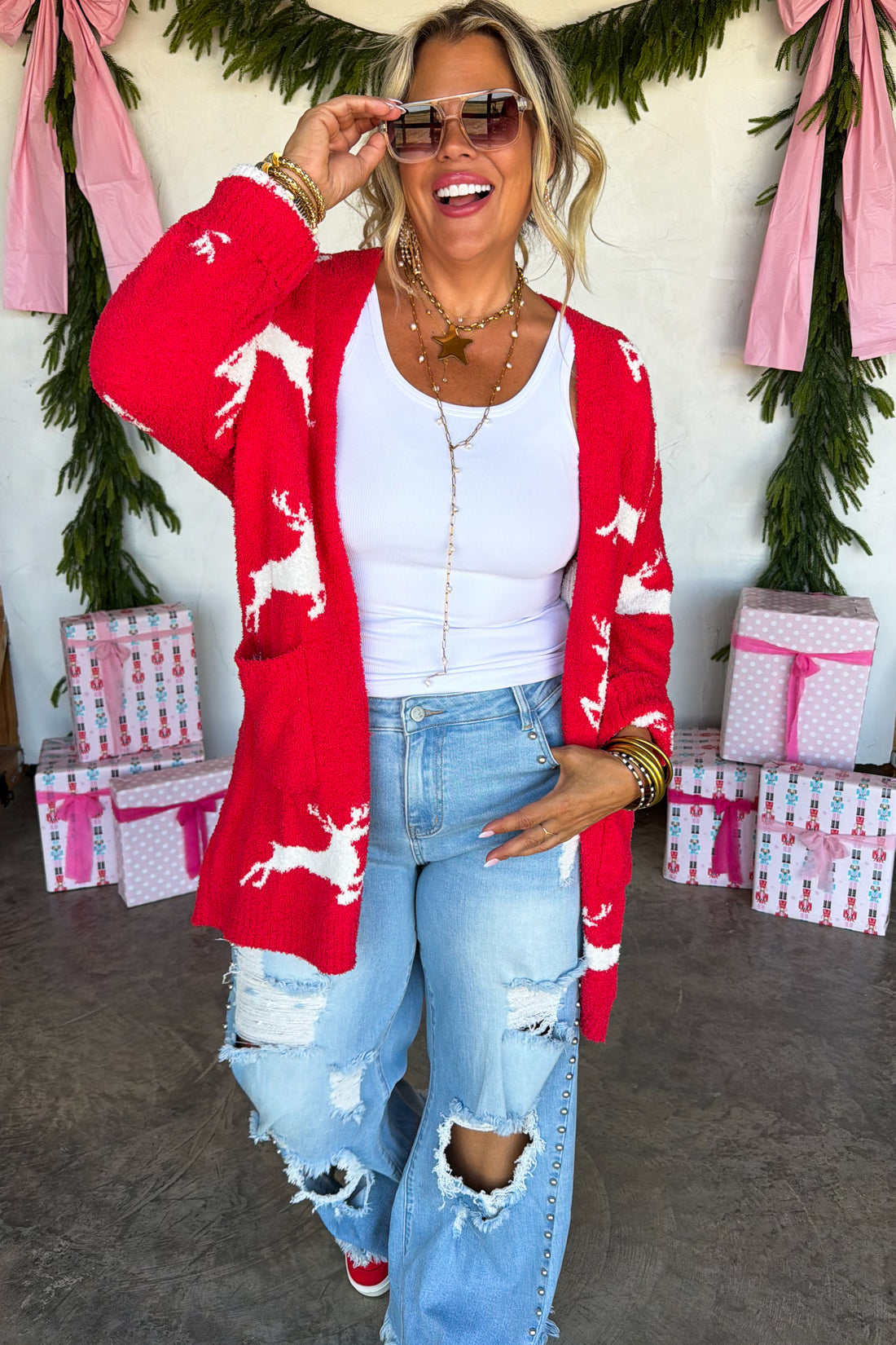 PREORDER- COZY CHRISTMAS CLOUD CARDIGAN