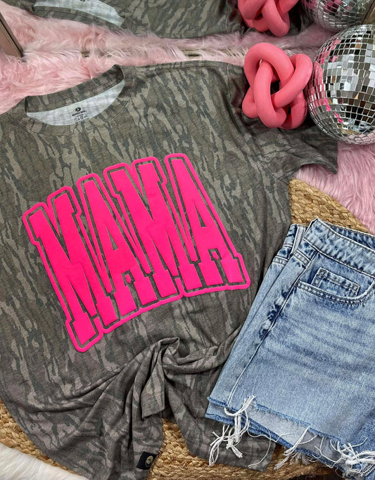 Customizable Camo Mama Puff Tee
