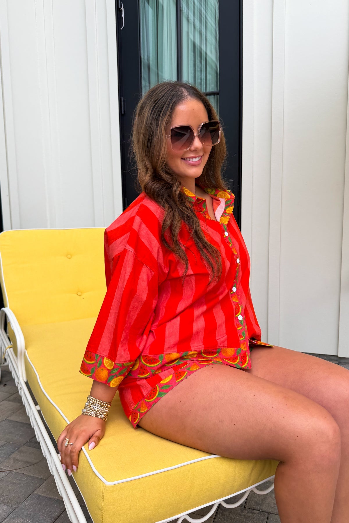 PREORDER- FRUIT SALAD BUTTON DOWN TOP