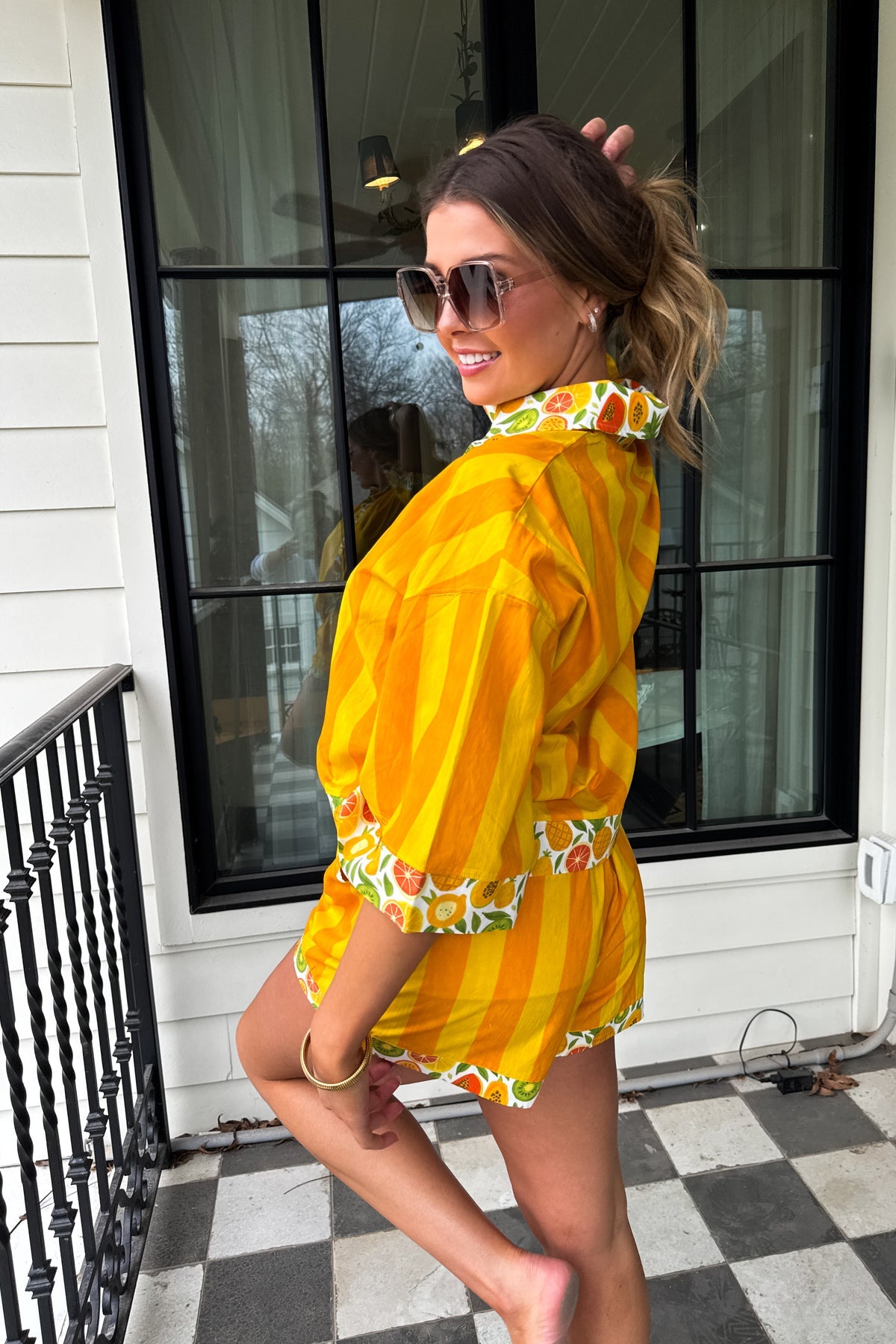 PREORDER- FRUIT SALAD BUTTON DOWN TOP