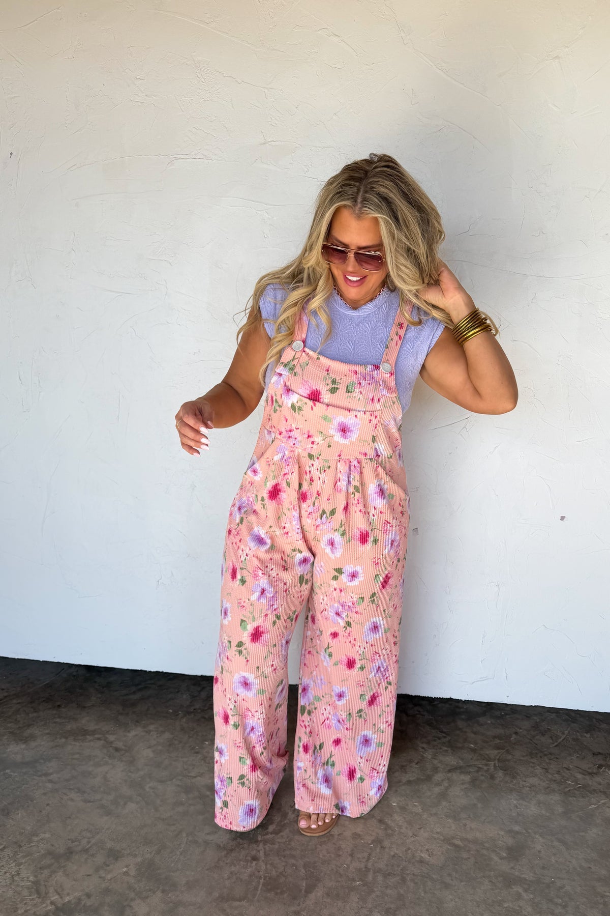 PREORDER- SPRING FLORAL KARLI BOHO OVERALLS