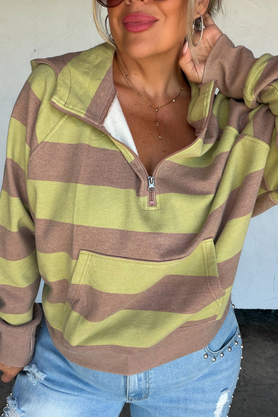 PREORDER- POLKA & STRIPE EASY DOES IT PULLOVER