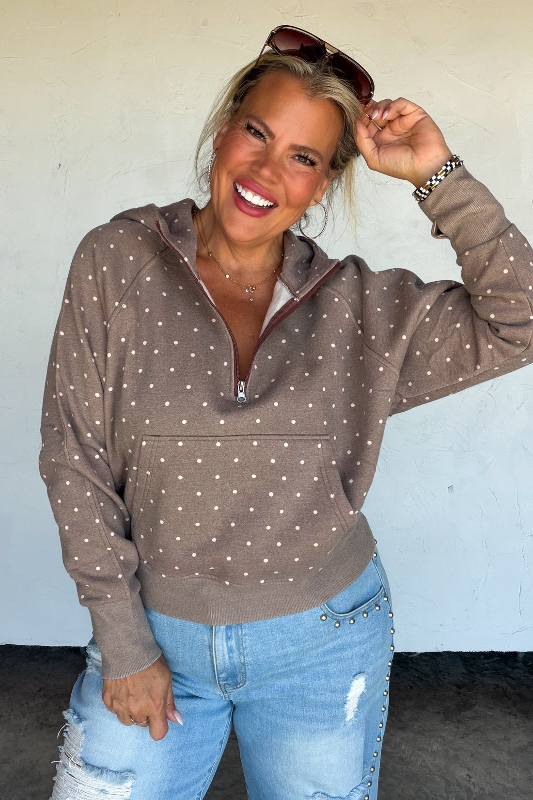 PREORDER- POLKA & STRIPE EASY DOES IT PULLOVER