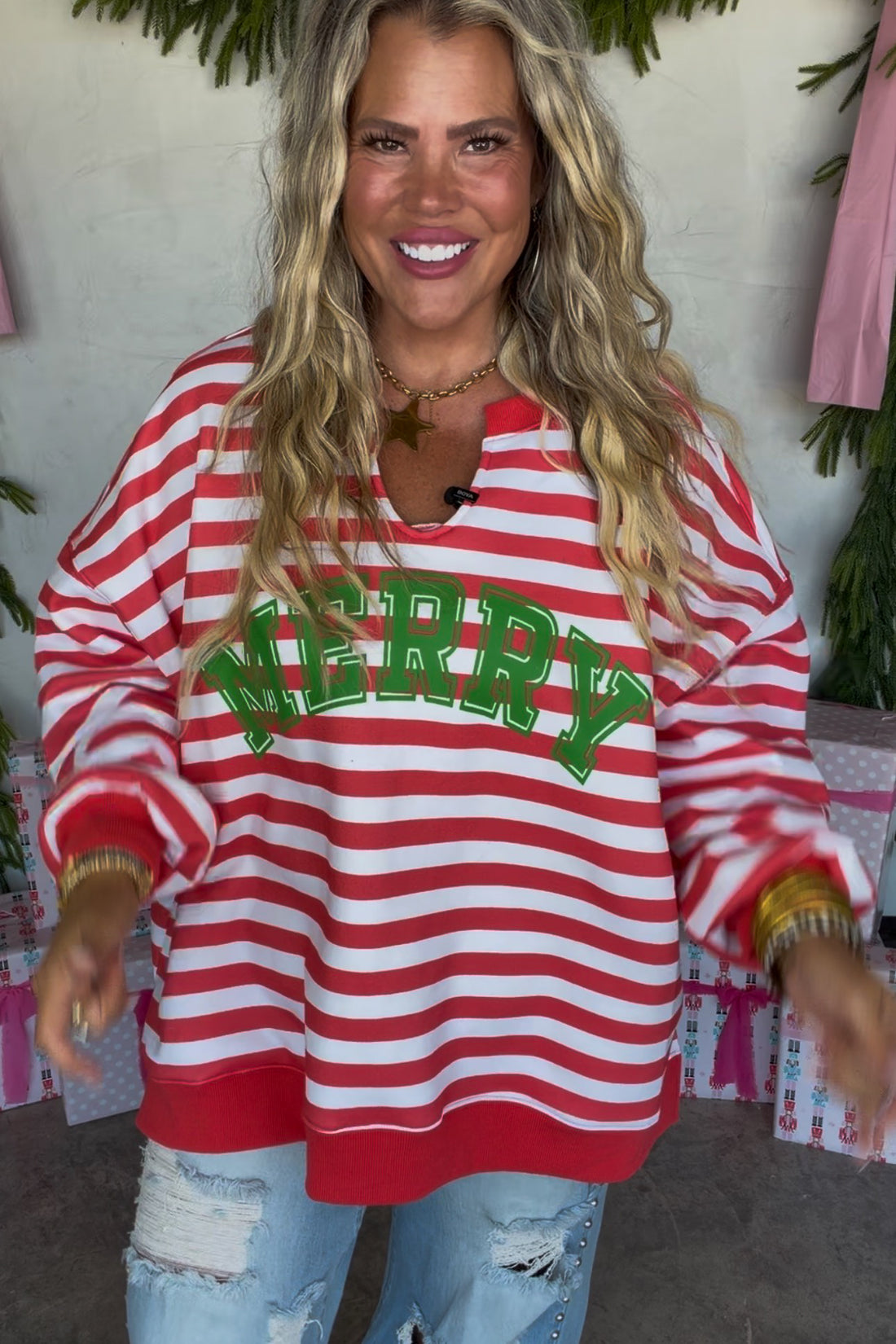 PREORDER- JOLLY & MERRY OVERSIZED PULLOVER