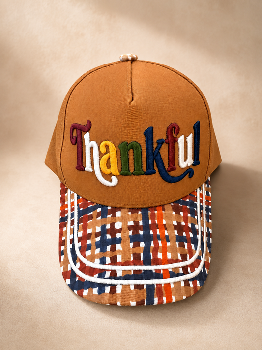 RTS Thankful Plaid Embroidered Hat