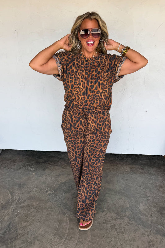 PREORDER- CHEETAH KELSEY PANT SETS
