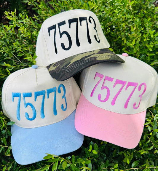 CUSTOM Zip Code Hats