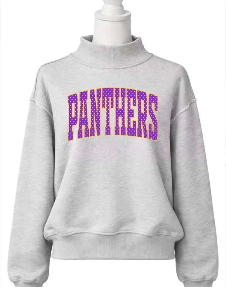 CUSTOM POLKA DOT TEAM MOCKNECK SWEATSHIRT
