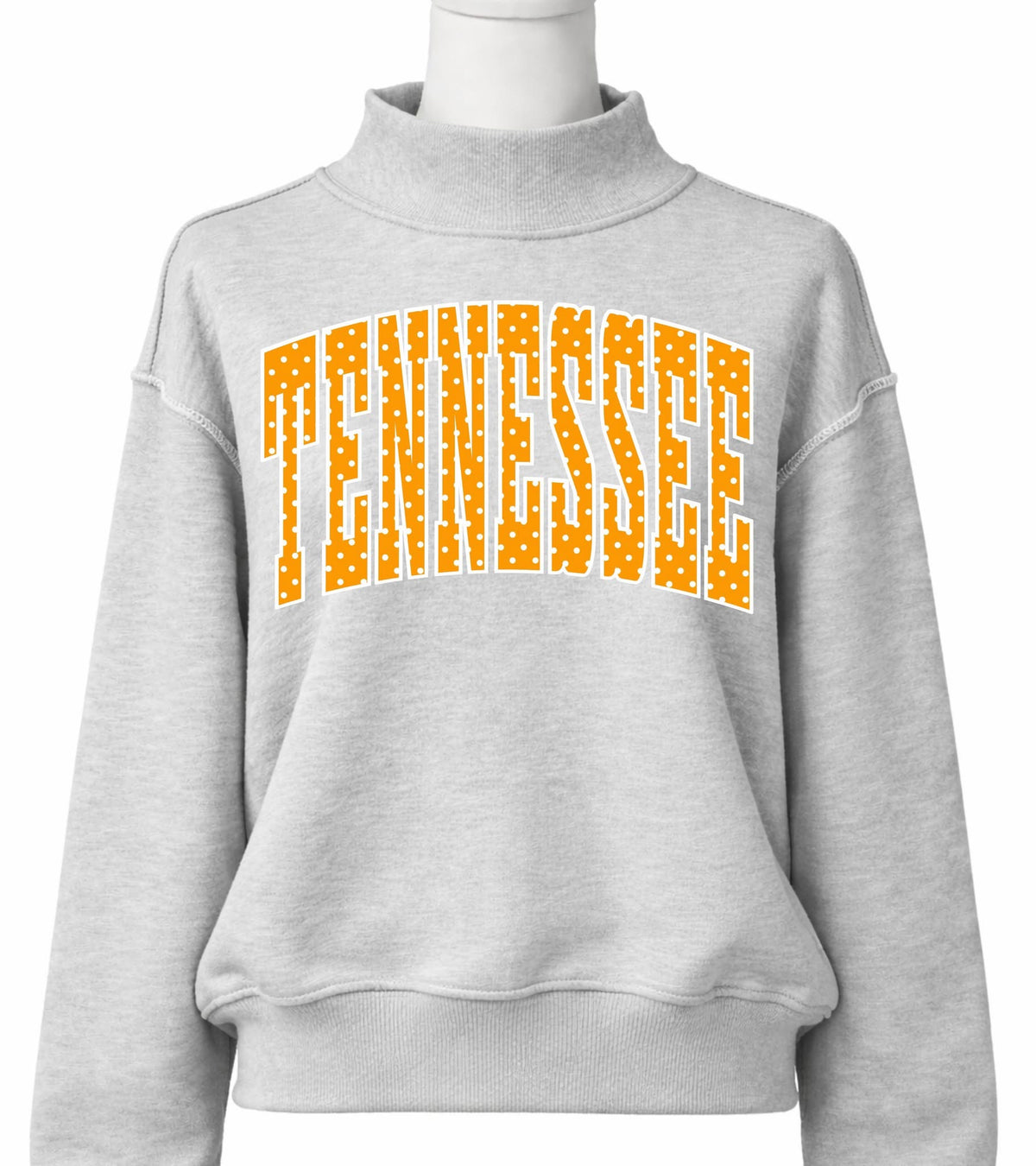 CUSTOM POLKA DOT TEAM MOCKNECK SWEATSHIRT