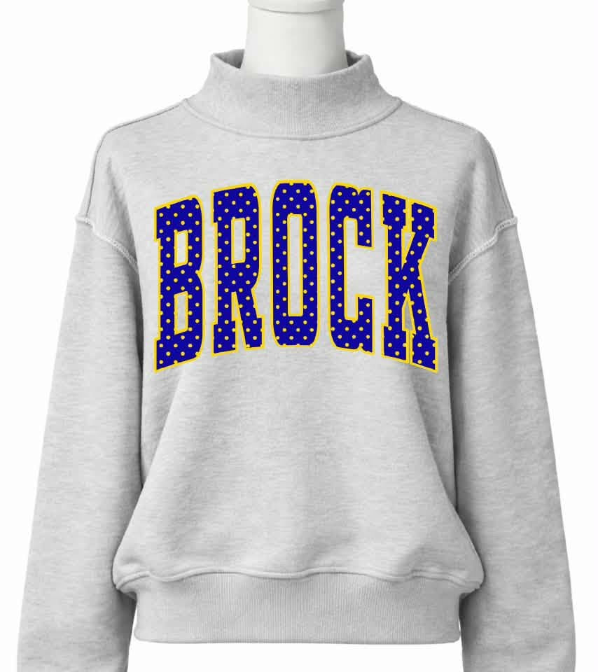 CUSTOM POLKA DOT TEAM MOCKNECK SWEATSHIRT