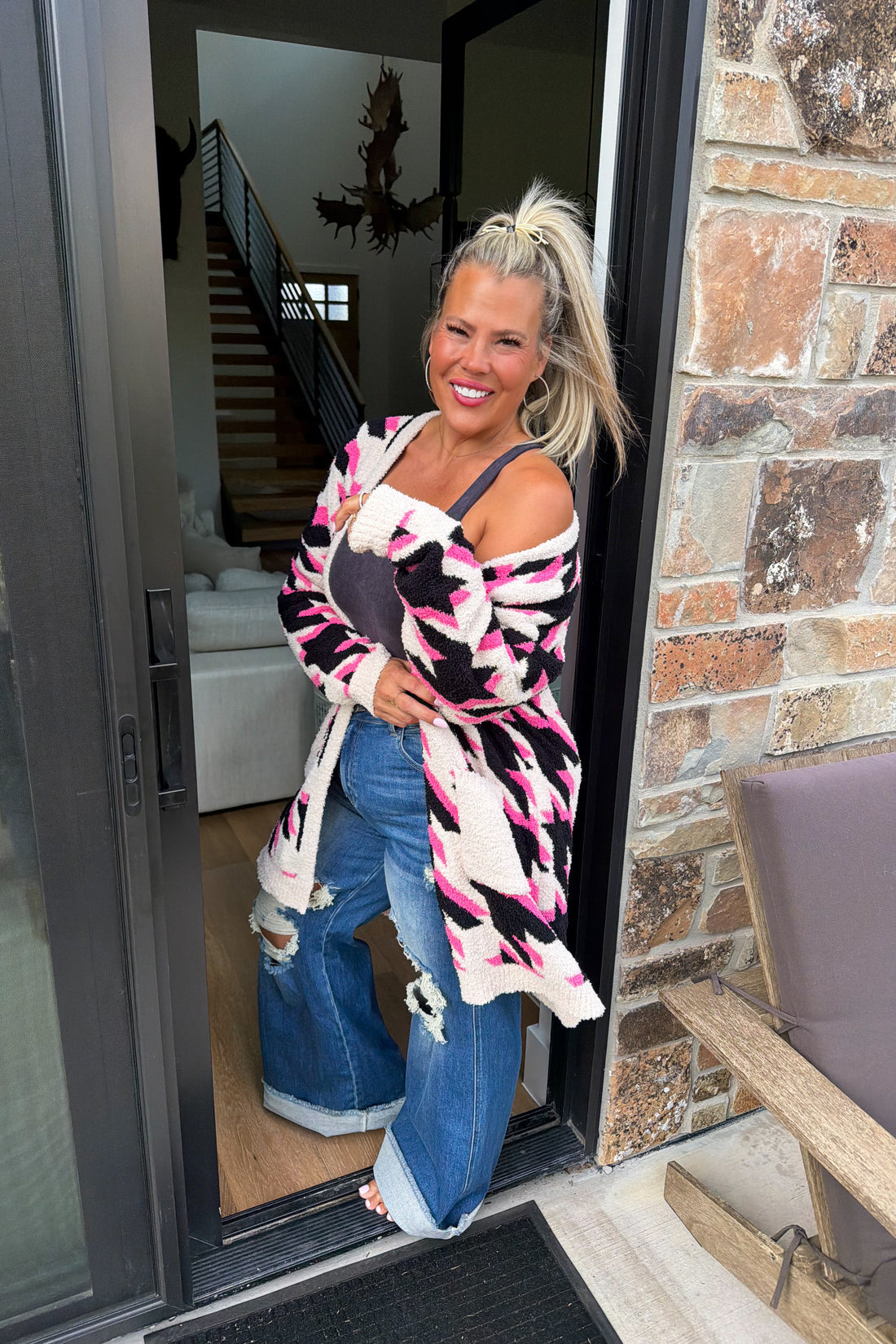PREORDER- HOUNDSTOOTH CLOUD CARDIGAN