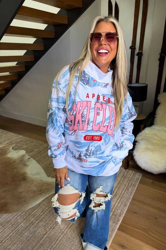 PREORDER- SKI CLUB MOCK NECK PULLOVER