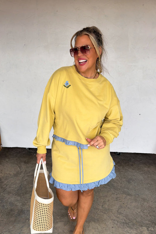 PREORDER- SPRING FLOWER SKIRT SET