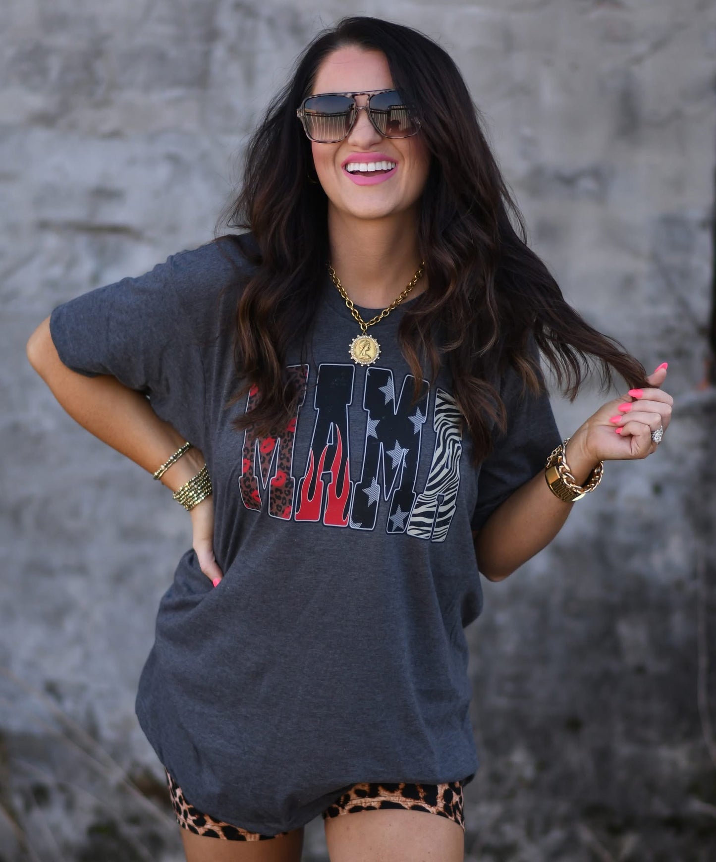 Mama Leopard Flames Tee