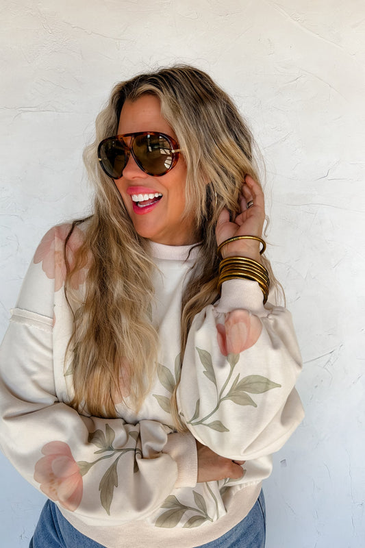 PREORDER- SPRING FLORAL PULLOVER